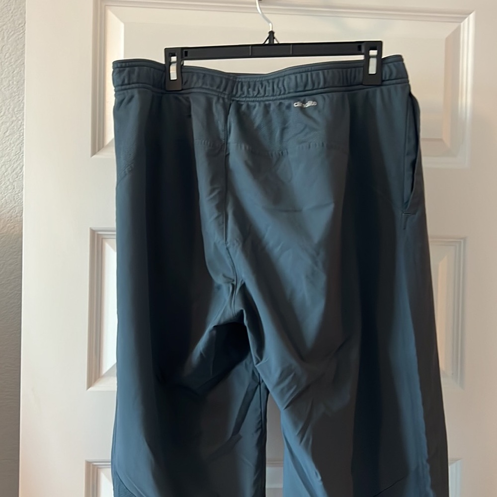 Adidas track pull on  pants greyish blue XL climalite with pockets workout pants - Picture 10 of 13